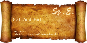 Szilárd Emil névjegykártya