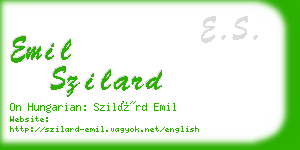 emil szilard business card